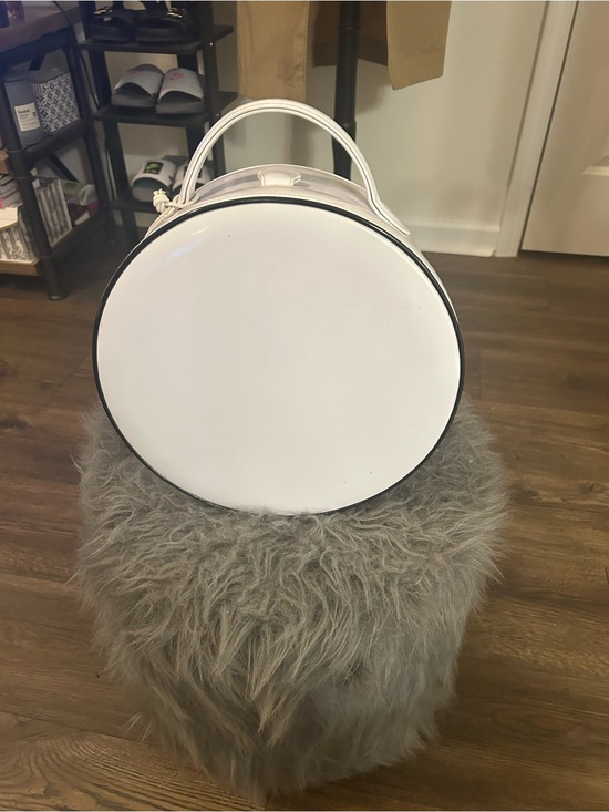 Neiman Marcus Handbags - Neiman Marcus White Round Top-Handle Mini Bag/Travel case/Grooming case